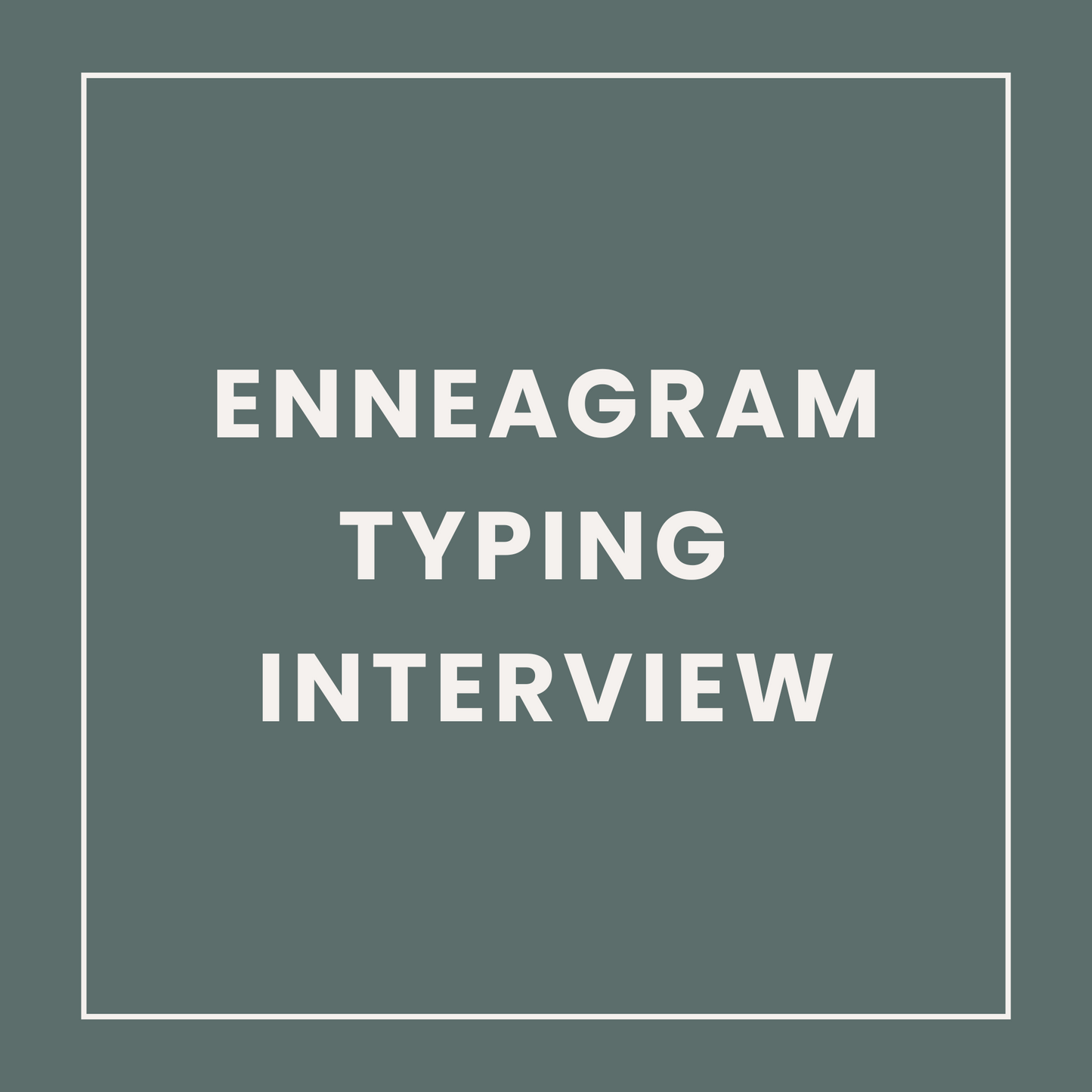 Personal Typing Interview